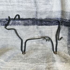 Rustic Metal Cow Silhouette Decor Farmhouse Furniture Shelf Fence Accent